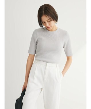 Green Parks 洗える　コンパクトニットプルオーバー Light Gray