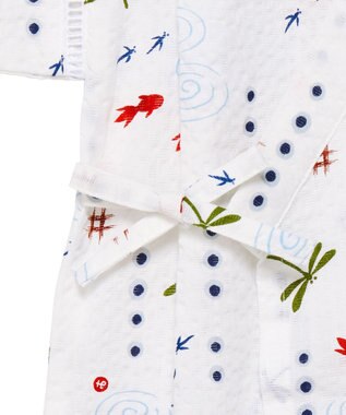 MIKI HOUSE HOT BISCUITS 【ミキハウス】【80-150cm】 金魚・とんぼ和柄の甚平スーツ 白