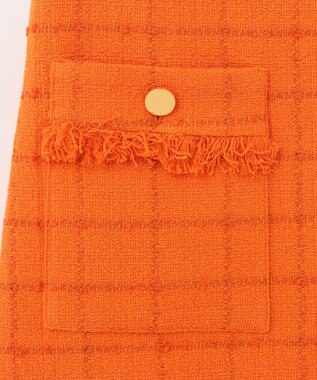 GRACE CONTINENTAL ツイードミニワンピース オレンジ