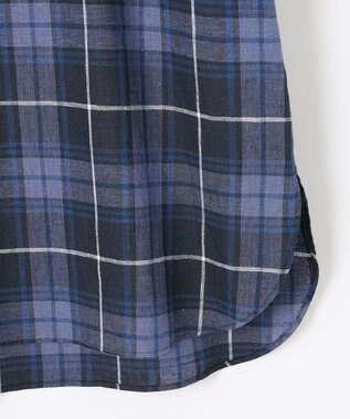 J.PRESS LADIES L 【洗える】モデレートマドラス ギャザースリーブ ブラウス ネイビー系3