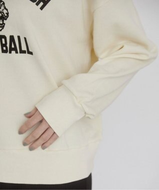 WEGO 【ANGIE VINTAGE】ピグメントカレッジロゴショートスウェット ホワイトその他