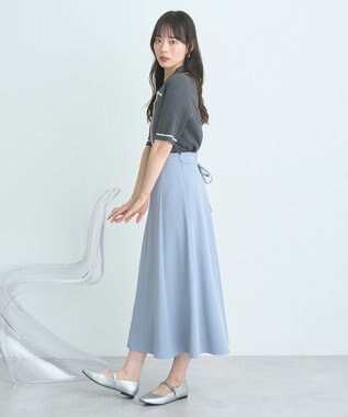 earth music&ecology リブニットカーディガン Charcoal Gray