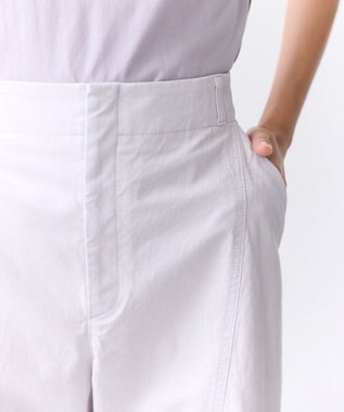 BEIGE， PREHNA / コットンツイル カービーシームワイドパンツ Lilac