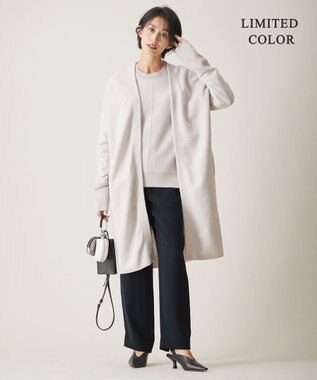 ICB L 【WEB限定カラーあり・洗える】 ライトダブルクロス ストレートパンツ ネイビー系［WEB限定］