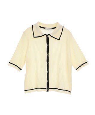 earth music&ecology リブニットカーディガン Ivory