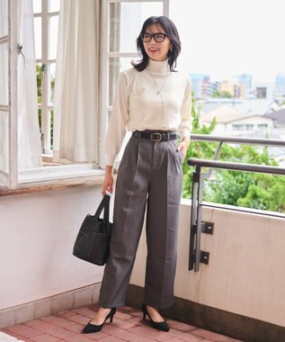 WEGO 【WEB限定/25年秋冬新作/洗濯OK/毛玉レス】タートルネックニット ホワイト