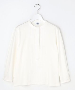 J.PRESS LADIES S レースコンビ ボウタイ カットソー ホワイト系