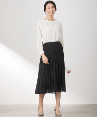 ANY SIS 【洗える】フロントタックノーブル ブラウス アイボリー