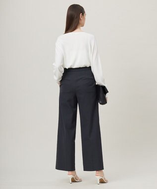 ICB L 【洗える】シンセティックハイゲージ Vネックニット オフホワイト系