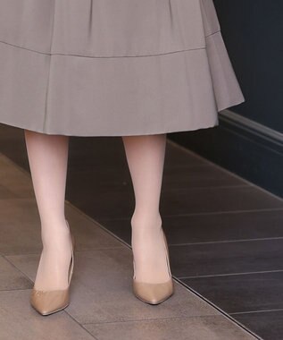 Tiaclasse 【洗える】  リボンギャザーフレアワンピース モカ