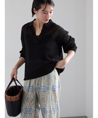 Te chichi メッシュスキッパーポロニット