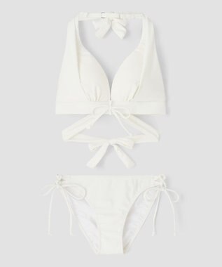 San-ai Resort（三愛水着楽園） ナチュラルだけどしっかり盛れる【ナチュラルアップブラ】　ノンワイヤービキニ　7M・9M　【San-ai Resort（サンアイリゾート）】 ホワイト
