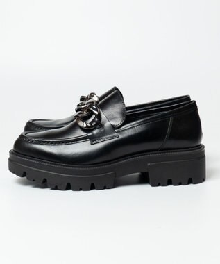 BONTRE 【BONTRE/ボントレ】厚底チェーンローファー/20851-US ブラック