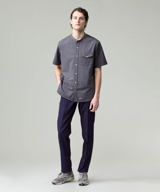 J.PRESS MEN 驚異的な機能性！【接触冷感 / UVカット / ストレッチ / 高通気性 / 防シワ】【MECHANICAL】ジャージーバンドカラー シャツ グレー系