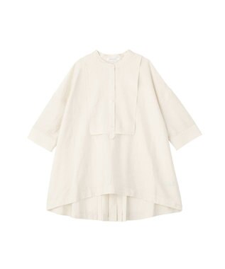 AMERICAN HOLIC 【WEB限定】接触冷感バンドカラーシャツチュニック Ivory