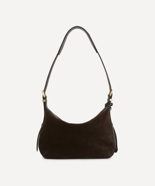 LIBERTY. アイフィス コンプトン スエード ショルダー バッグ ブラウン