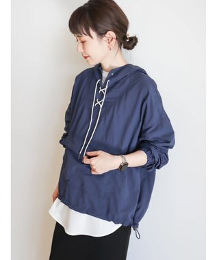 AMERICAN HOLIC ポケッタブル撥水加工アノラックパーカー Navy