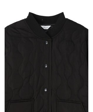 AMERICAN HOLIC キルポカリブ付きキルティングブルゾン Black