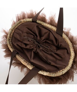 UNBILLION カカトゥ kakatoo / チュールフリンジカゴバッグ ブラウン