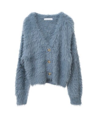 Green Parks ・Ｐｅｔｉｔ　Ｆｌｅｕｒ　シャギーニットカーディガン Sax