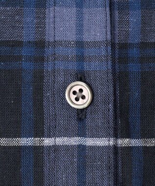 J.PRESS LADIES L 【洗える】モデレートマドラス ギャザースリーブ ブラウス ネイビー系3