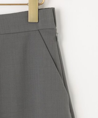 組曲 【洗える】ライトツイルストレッチ パンツ グレー系
