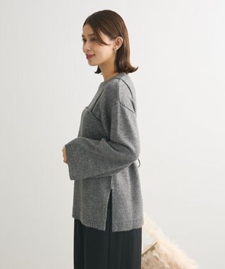 Green Parks ＳＥＴ２点　ニットキャミ＋ニットチュニック Gray Mixture