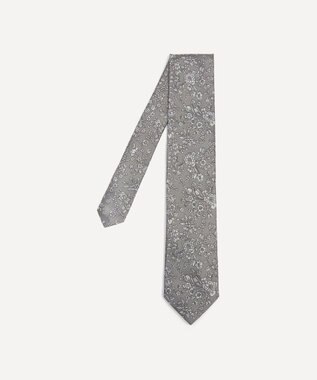 LIBERTY. サマー ブルームス ジャカード シルクタイ グレー