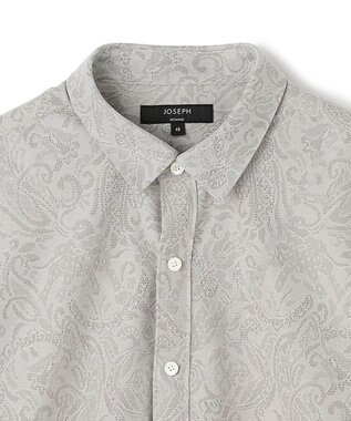 JOSEPH HOMME 【新柄】ヨシタレース　レギュラーカラー半袖シャツ ライトグレー系