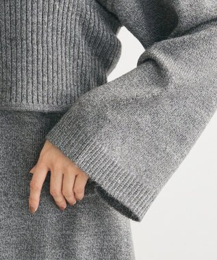 Green Parks ＳＥＴ２点　ニットキャミ＋ニットチュニック Gray Mixture