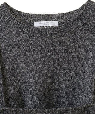 Green Parks ＳＥＴ２点　ニットキャミ＋ニットチュニック Gray Mixture