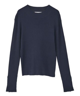 Green Parks 袖口金釦リブニットプルオーバー Dark Navy