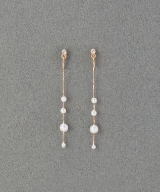 Phoebe 【金属アレルギー対応】【痛くないシリーズ】ドリッピングパールライトフィットイヤリング　シャンパンゴールド シャンパンゴールド