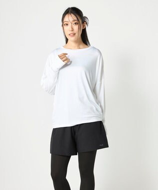 OP／FILA 【FILA】ドルマンスリーブロングTシャツ付き４点セット水着 オフホワイト