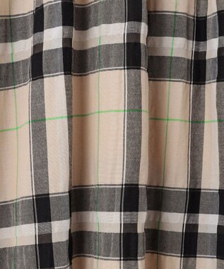 自由区 【カタログ掲載・洗える】シアーブライトチェック ワンピース ベージュ