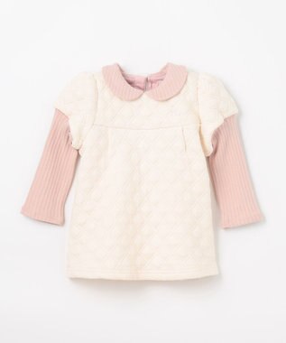 組曲 KIDS 【80-90㎝】キルトセットアップ アイボリー系