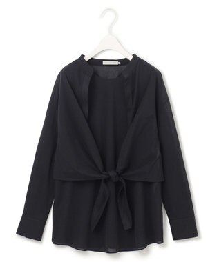 ICB 【洗える・接触冷感・UVケア】３WAYセットブラウス ブラック系