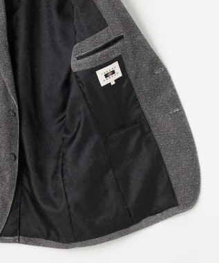 JOSEPH ABBOUD 【ストレッチ/ソフト/軽量/JAPANファブリック】ストレッチベロア ジャケット ライトグレー系