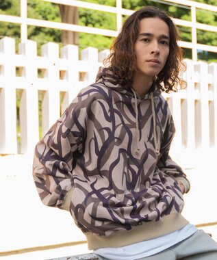 WEGO 総柄BIGプルパーカー 柄3