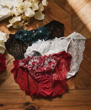 San-ai Resort（三愛水着楽園） エレガントコレクション2311バックレースショーツ【M・Lサイズ】【northerly】 レッド