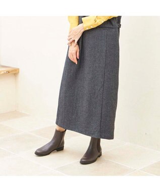 ing <ing>【撥水革】サイドゴアショートブーツ ダークブラウン