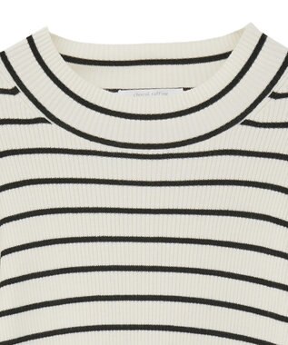 Green Parks 袖口金釦リブニットプルオーバー Border