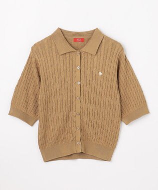 ANY 【POLO BCS別注】ケーブルニットポロ ベージュ