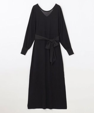GRACE CONTINENTAL ニットブラックドレス