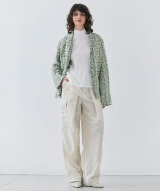 BEIGE， ERICA / シルクシースルークルーネックブラウス Ecru