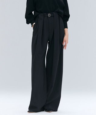 BEIGE， 【セットアップ対応・洗える・Precious 10月号掲載】ZEPHYR / ウールライクタックベルトワイドパンツ