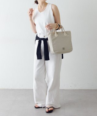 russet コーデュラナイロンスクエアトートバッグ(CE-1750) L.Greige