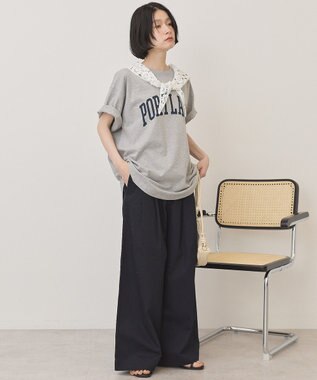 AMERICAN HOLIC PORTLAND裾ラウンドTシャツ Light Gray Mixture