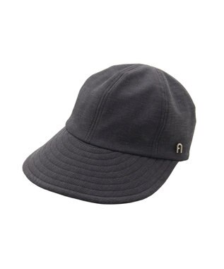 MOONBAT 【遮光100％/遮熱/UVカット】FURLA(フルラ)アーチロゴ ロングつば キャップ 帽子  手洗い可能/日本製 ディープブルー