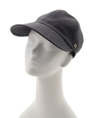 MOONBAT 【遮光100％/遮熱/UVカット】FURLA(フルラ)アーチロゴ ロングつば キャップ 帽子  手洗い可能/日本製 ディープブルー